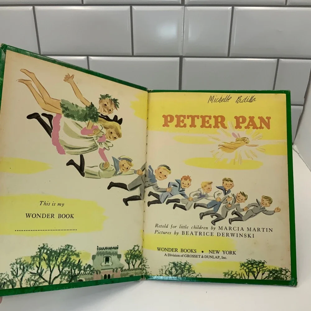 Vintage Wonder Books Lot Peter Pan Wizard of Oz Alice in Wonderland 1950s 1970s